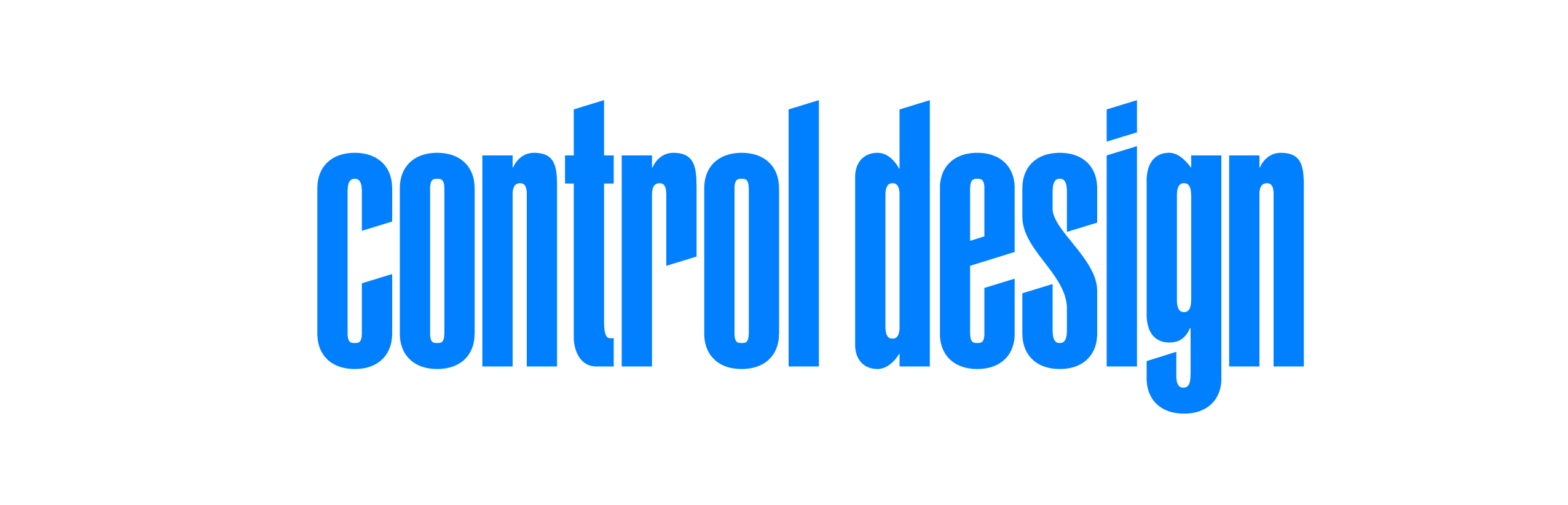 Control Design blue text on white background