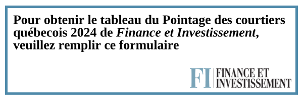 Finance et Investissement Pointage des courtiers quebecois 2024