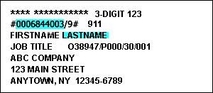 Omeda address label